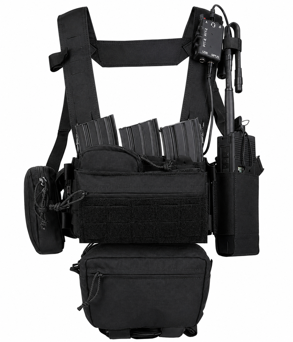 Modular Tactical Chest Rig – Multi Pouch Combat Loadout System