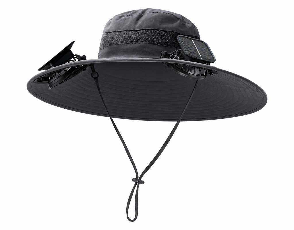 Solar-Powered Cooling Hat – Dual Fan Ventilation & UV Protection