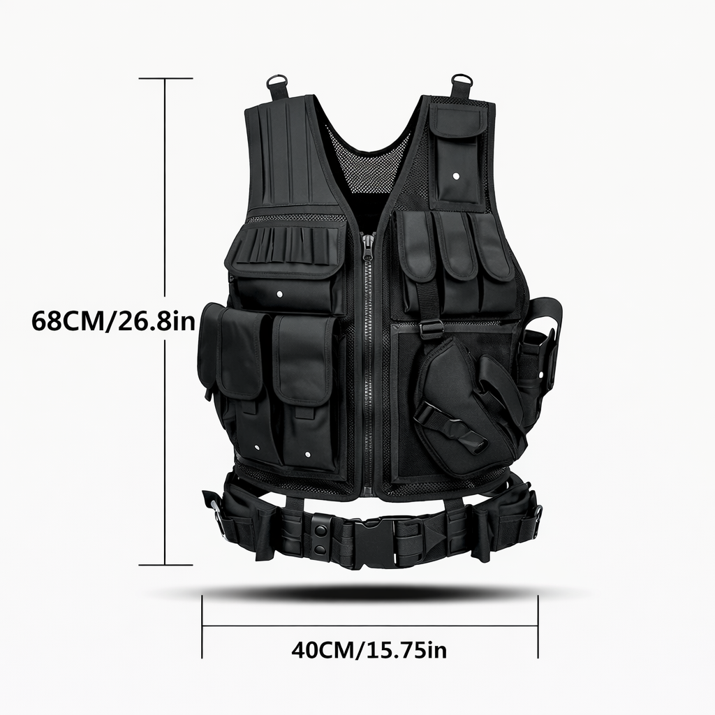 Men’s Tactical Utility Vest – Modular Load-Carrying