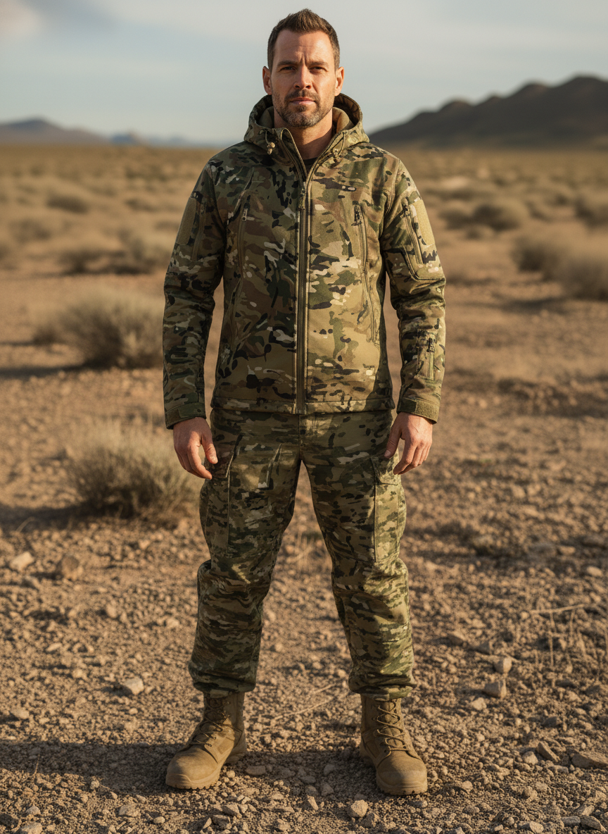 Men’s Tactical Jacket & Pants Set – Fleece-Lined & Cold-Weather Ready