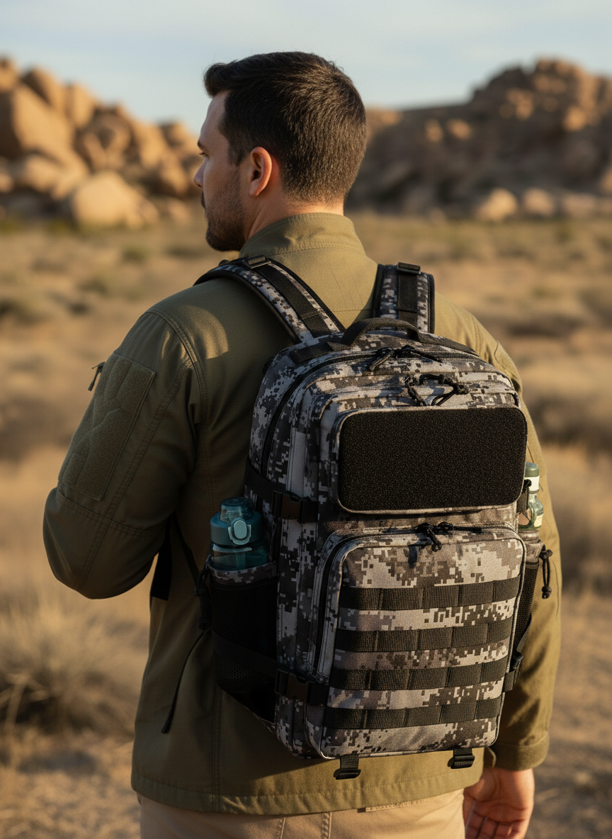 Men’s Outdoor Backpack – Digital Camo & Everyday Carry Comfort