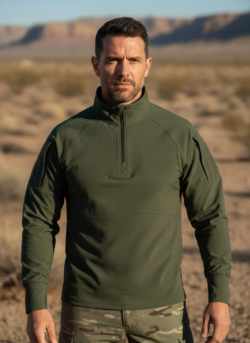 Men’s Tactical Long-Sleeve Performance Top – Quick-Dry & Breathable Field Wear