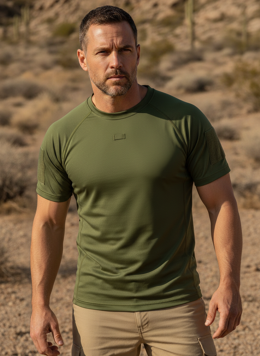 Men’s Tactical Short-Sleeve Performance T-Shirt – Lightweight Stretch