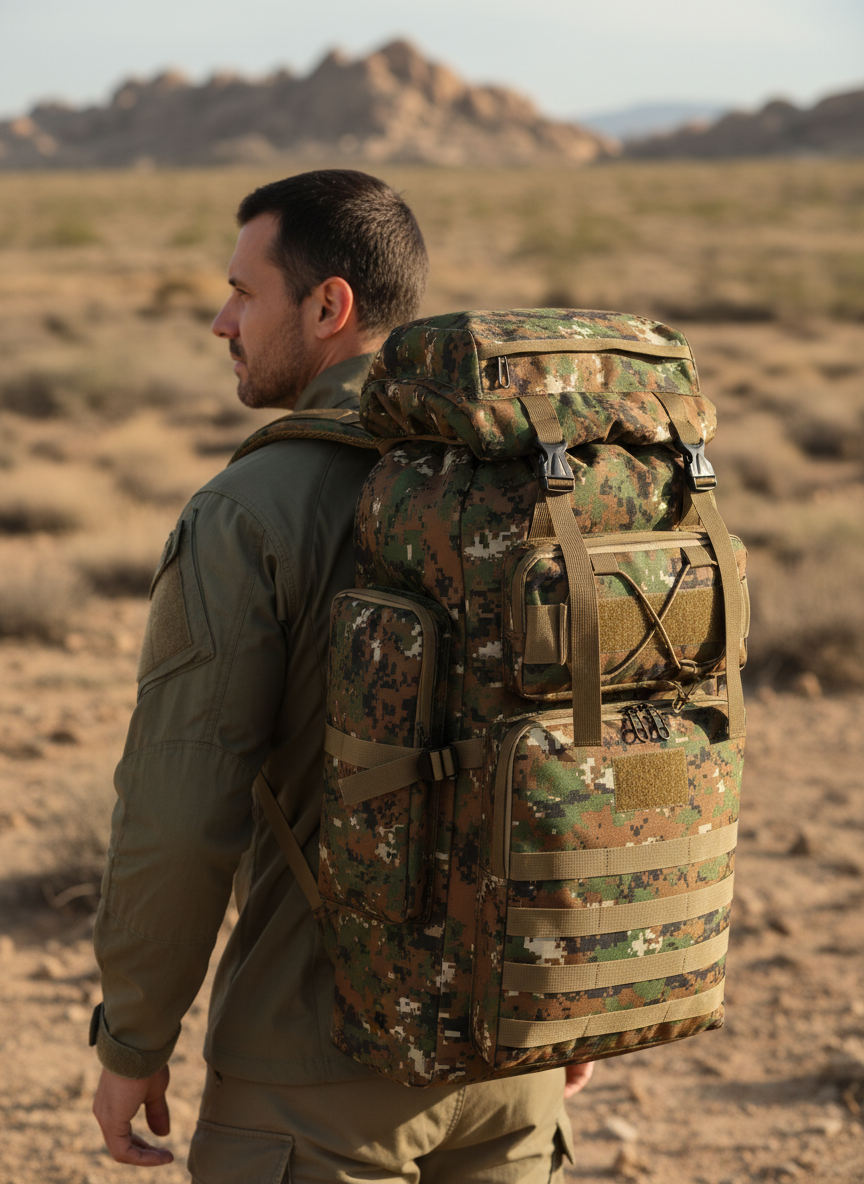 Tactical Outdoor Backpack – Large-Capacity Load Carry & Field Organization