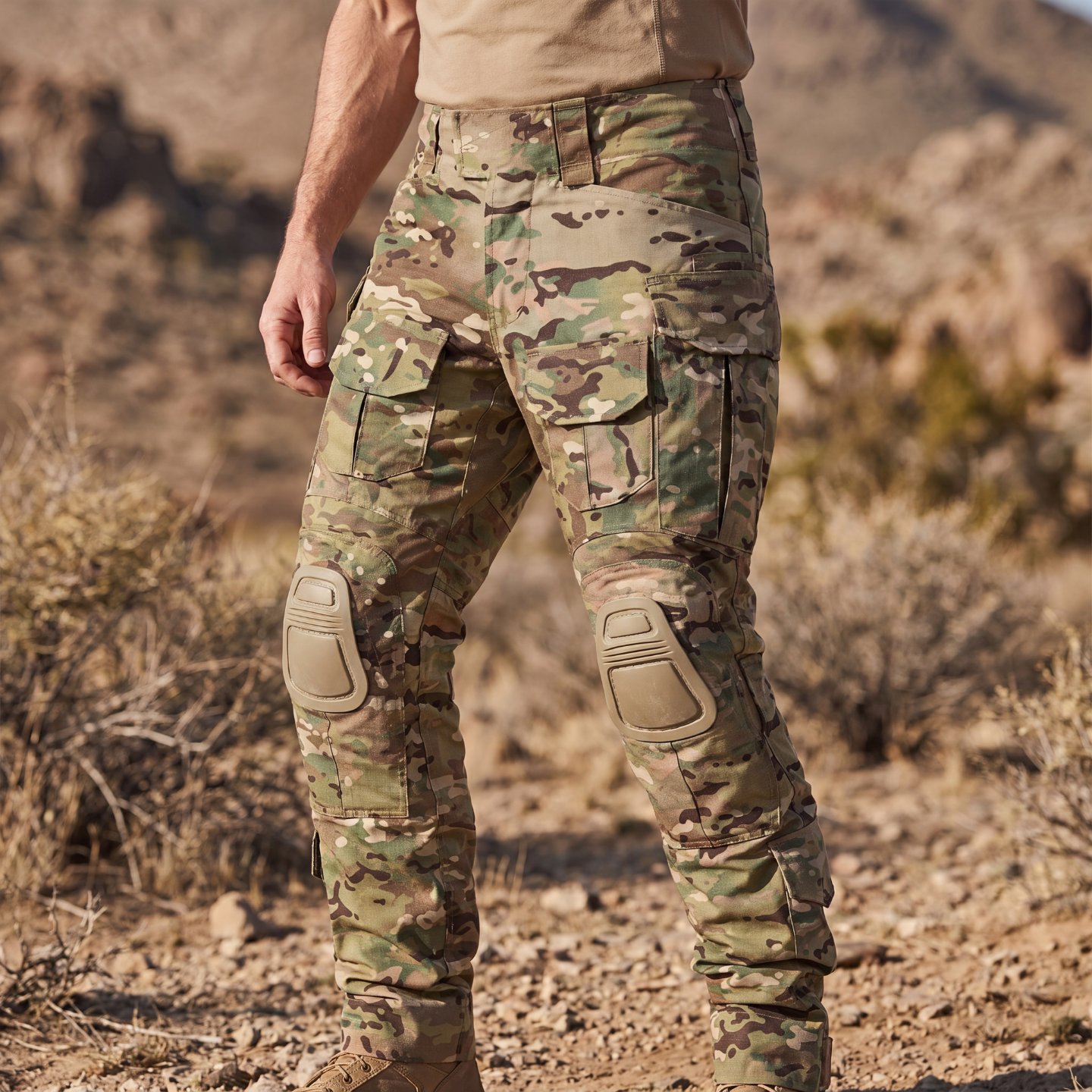 Men's Ripstop Tactical Pants - With Knee Pads - Ripstop