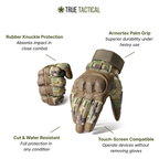 Men's Full Finger Combat Gloves - Indestructible Tactical 2.0 Gloves