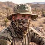 Men's Tactical Sun Hat - UV Protection Boonie Hat with Balaclava