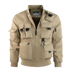 Men’s Casual Tactical Jacket – Stand Collar, Lightweight & Functional