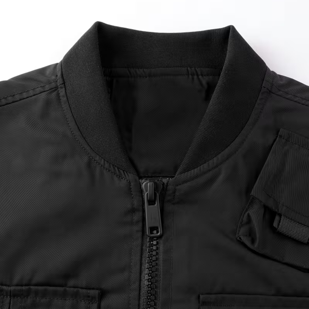 Men’s Casual Tactical Jacket – Stand Collar, Lightweight & Functional