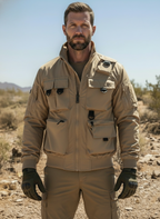 Men’s Casual Tactical Jacket – Stand Collar, Lightweight & Functional