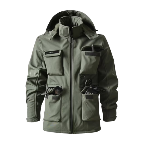Men’s Hooded Utility Jacket – Tactical Design, Multi-Pocket Build & Cold-Season Performance