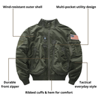 Men’s Tactical Bomber Jacket – Utility Pockets, Weather Protection & Everyday Comfort