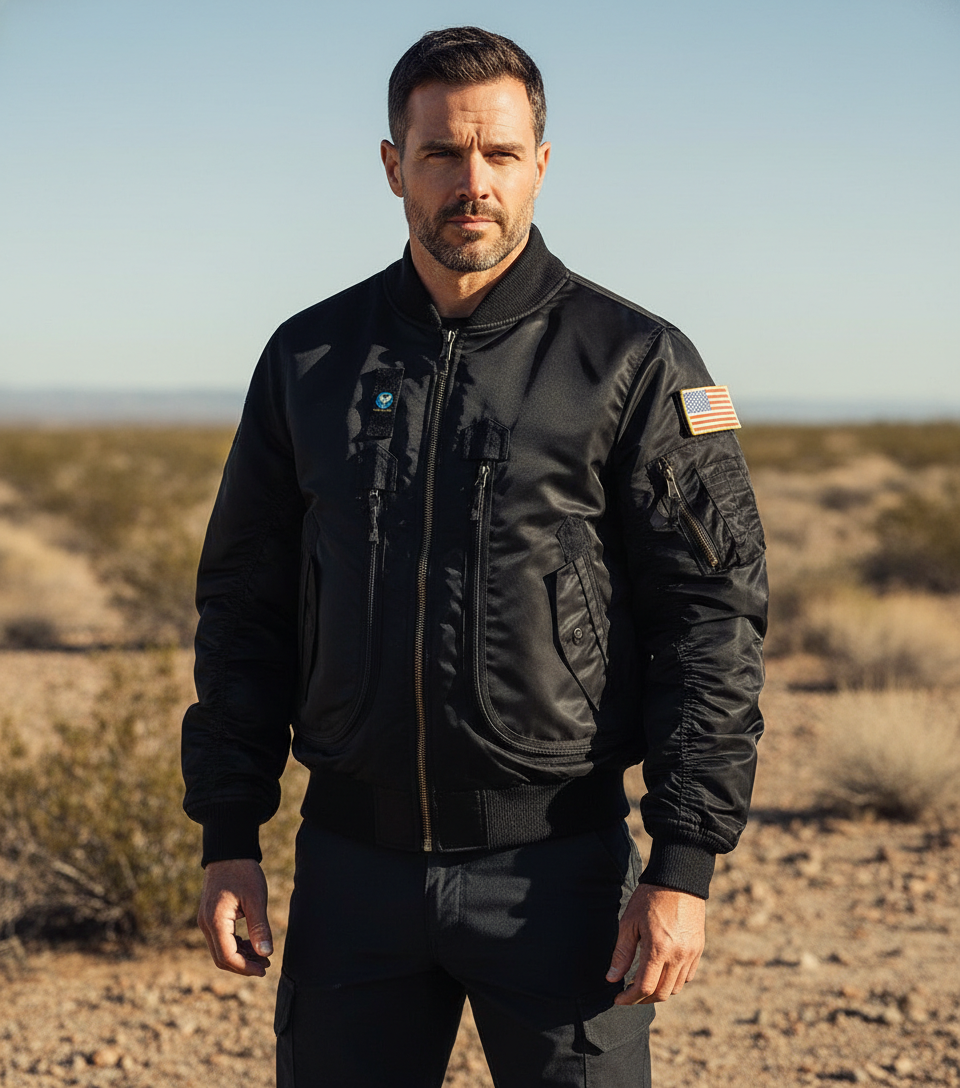Men’s Tactical Bomber Jacket – Utility Pockets, Weather Protection & Everyday Comfort