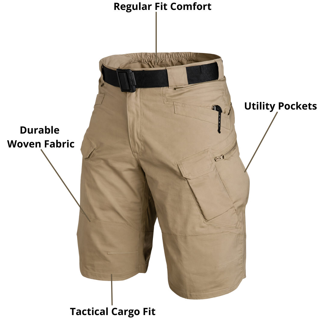 Men’s Tactical Cargo Shorts – Utility Pockets & Regular Fit
