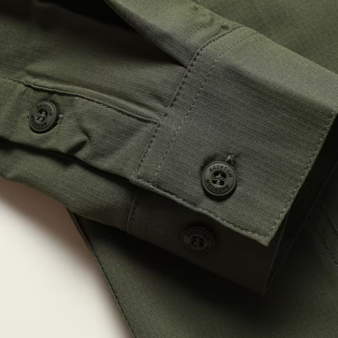 Men’s Tactical Casual Long-Sleeve Shirt – Structured Fit & Everyday Performance