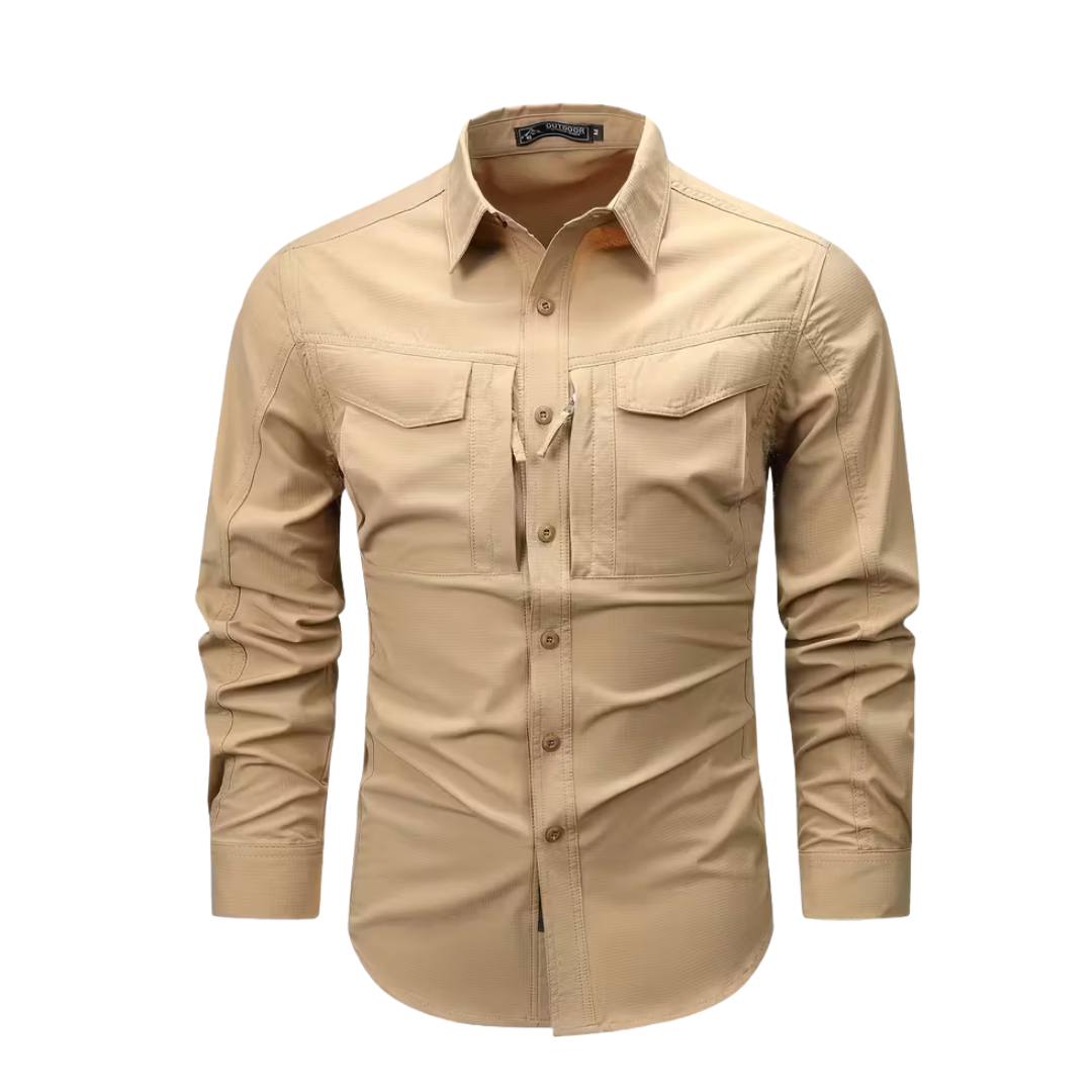 Men’s Tactical Casual Long-Sleeve Shirt – Structured Fit & Everyday Performance