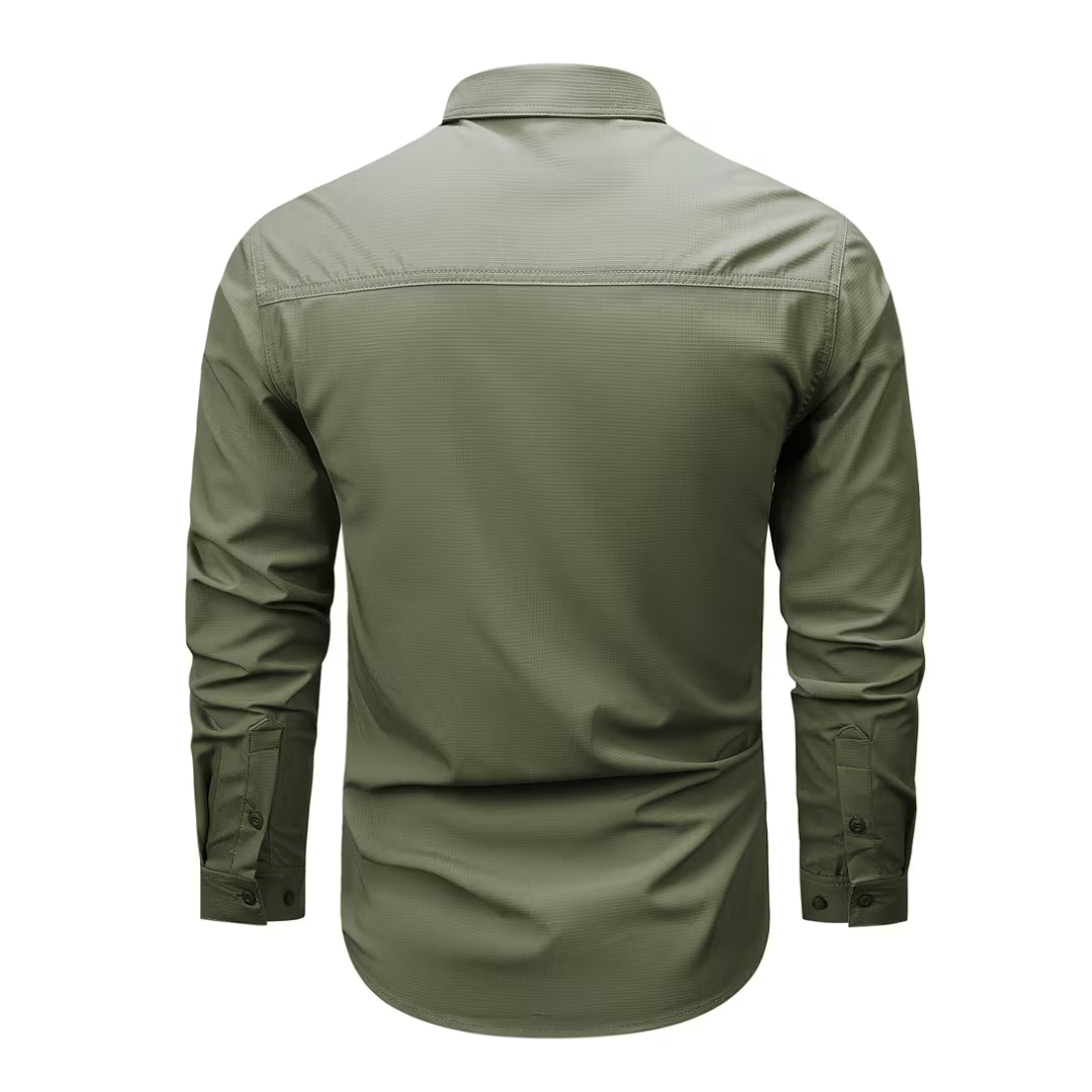 Men’s Tactical Casual Long-Sleeve Shirt – Structured Fit & Everyday Performance