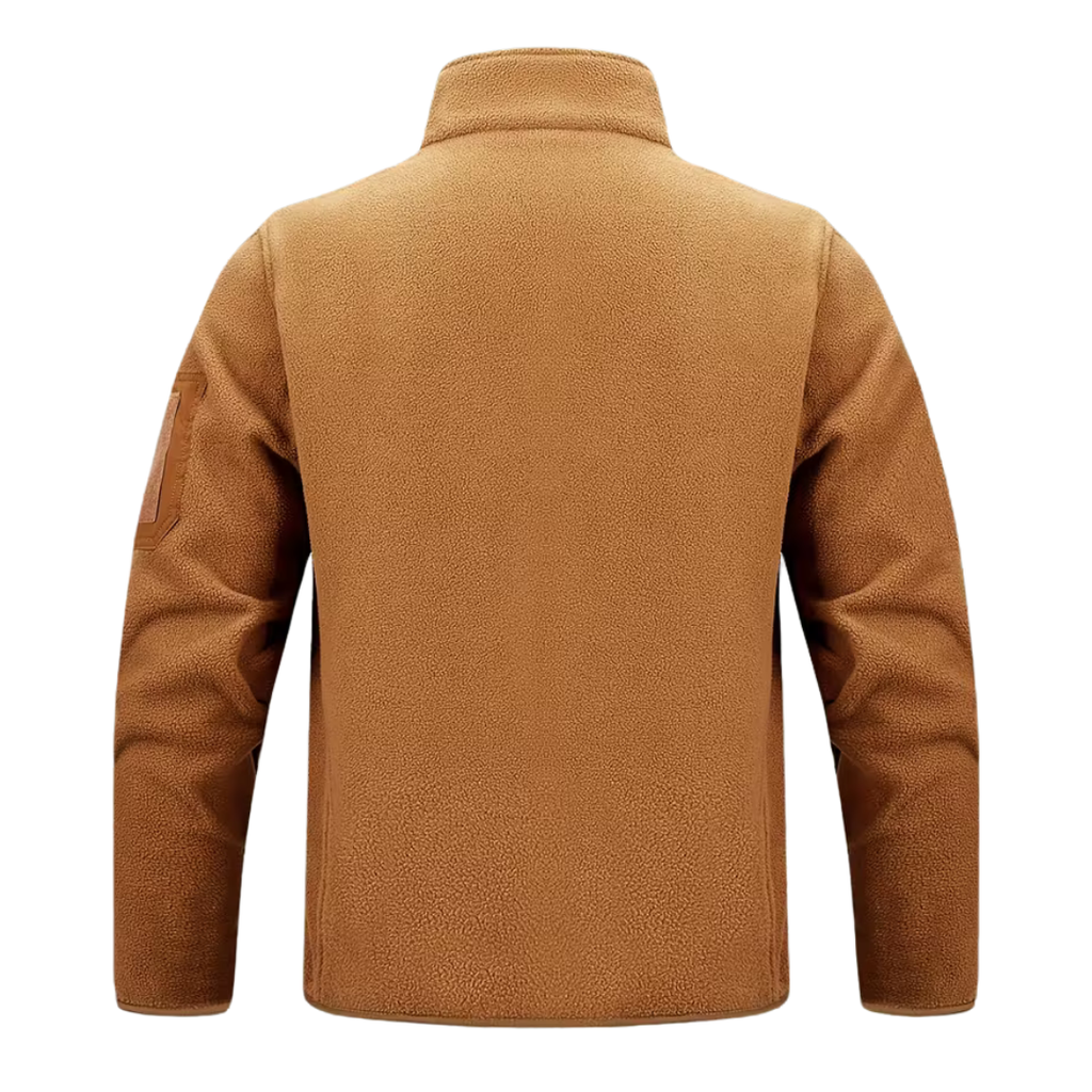 Men’s Tactical Fleece Jacket – Stand Collar, Soft Stretch & Everyday Performance