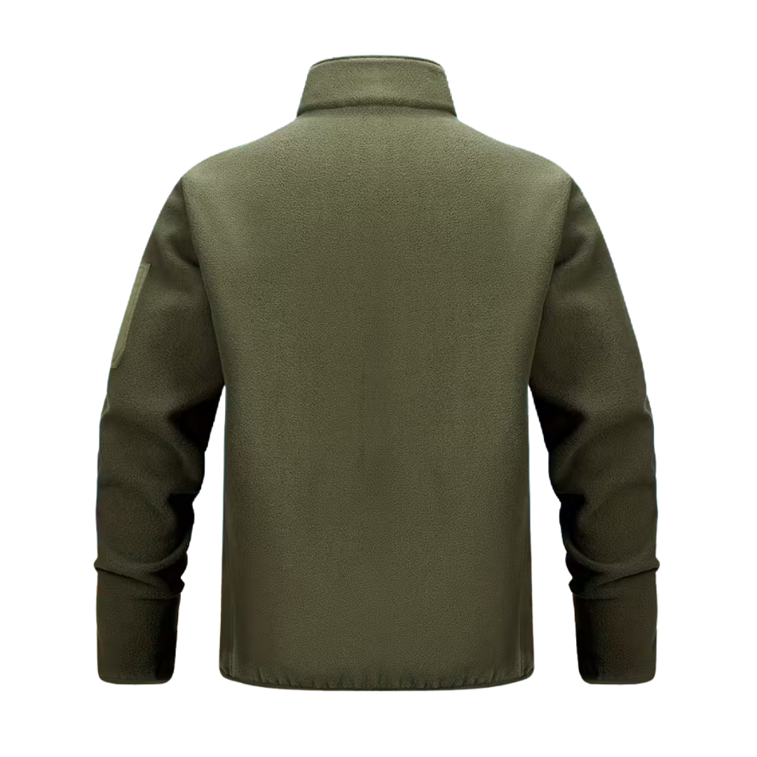 Men’s Tactical Fleece Jacket – Stand Collar, Soft Stretch & Everyday Performance
