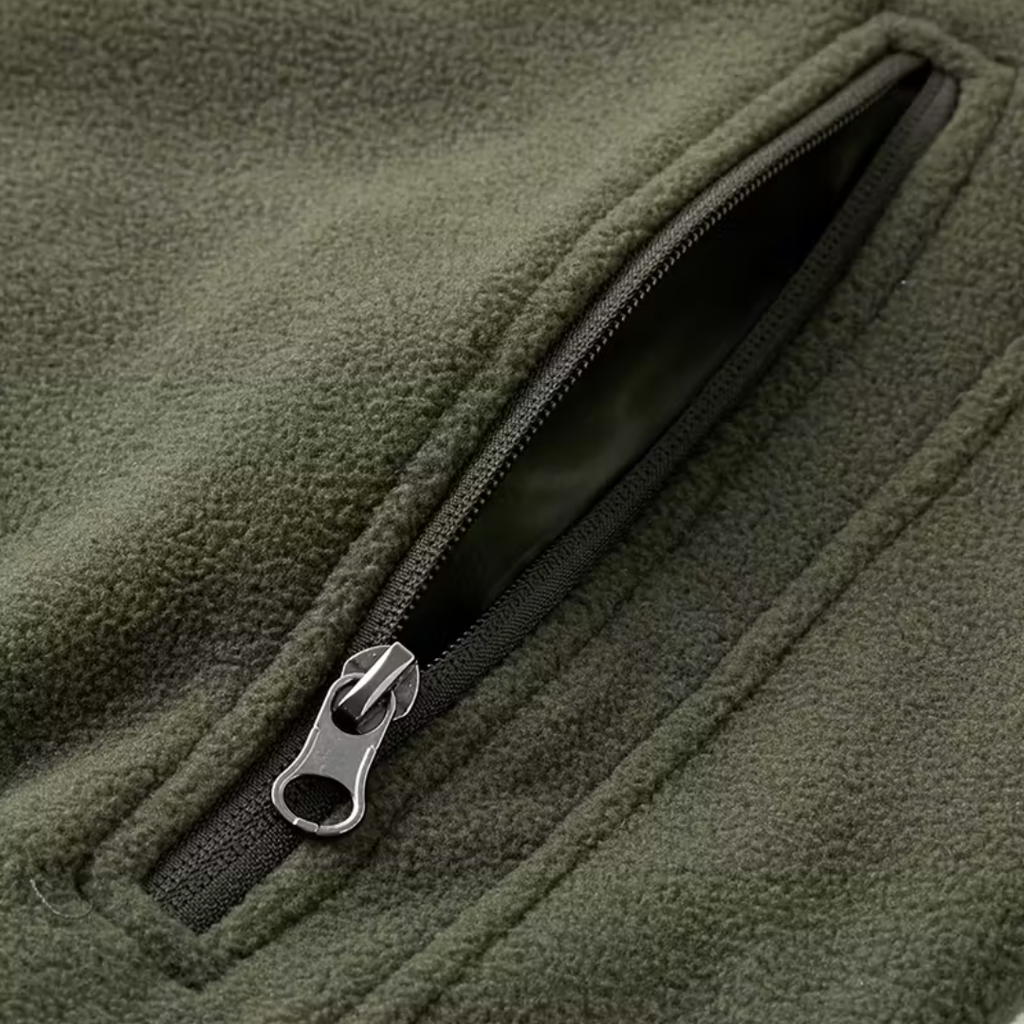 Men’s Tactical Fleece Jacket – Stand Collar, Soft Stretch & Everyday Performance