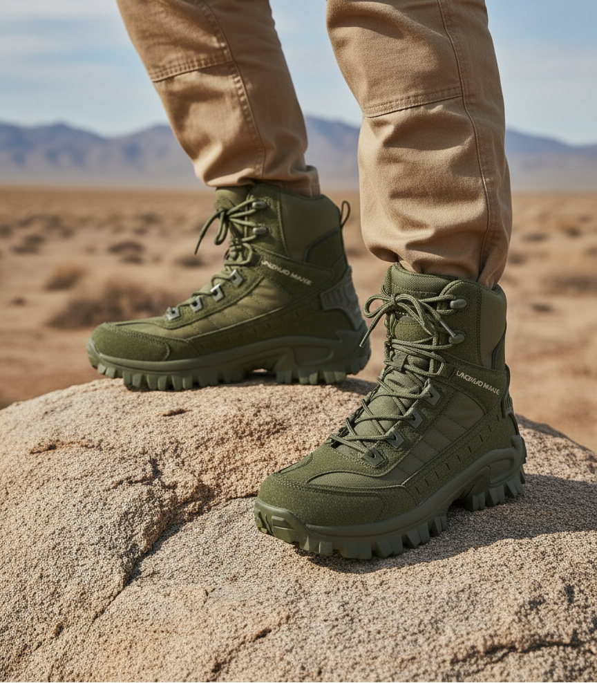 Men’s Tactical High-Ankle Boots – Waterproof, Rugged Grip & All-Season Performance