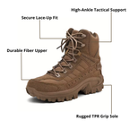 Men’s Tactical High-Ankle Boots – Waterproof, Rugged Grip & All-Season Performance