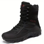 Men’s Tactical High-Ankle Boots – Waterproof & Zipper Closure