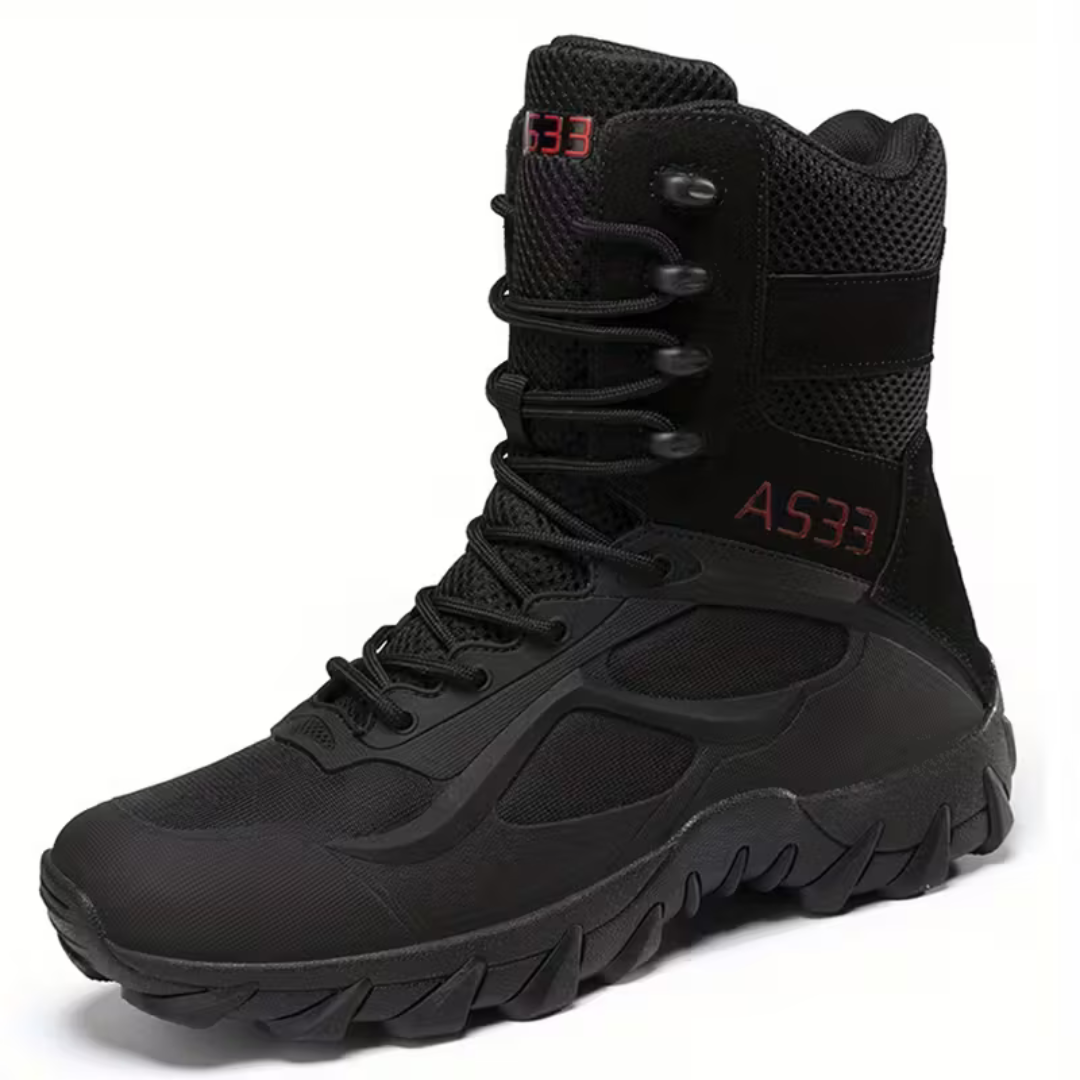 Men’s Tactical High-Ankle Boots – Waterproof & Zipper Closure