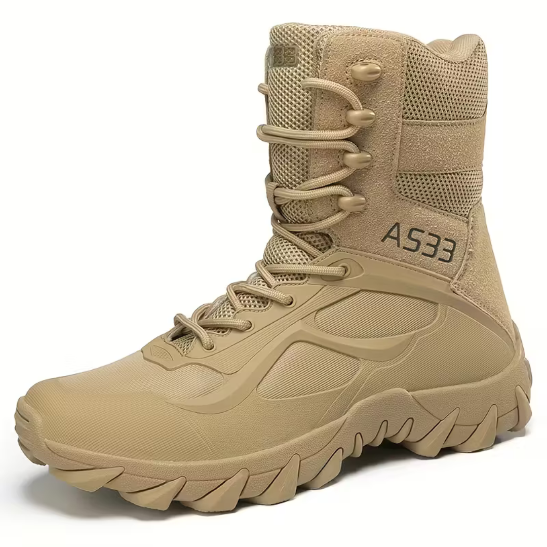 Men’s Tactical High-Ankle Boots – Waterproof & Zipper Closure