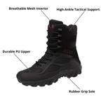Men’s Tactical High-Ankle Boots – Waterproof & Zipper Closure