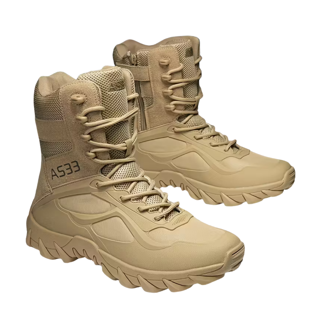 Men’s Tactical High-Ankle Boots – Waterproof & Zipper Closure