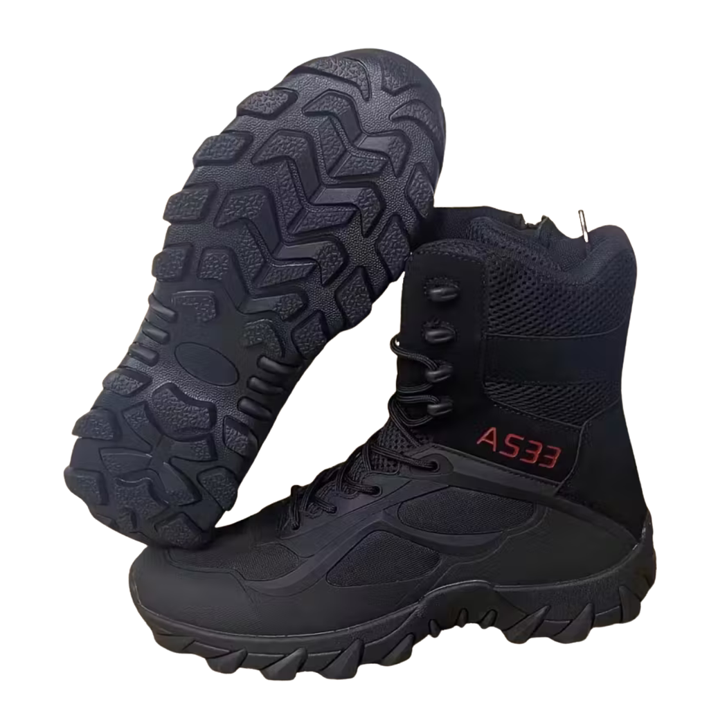 Men’s Tactical High-Ankle Boots – Waterproof & Zipper Closure