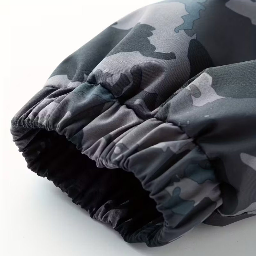 Men’s Tactical Hooded Jacket – Lightweight, Loose Fit & Geometric Camouflage