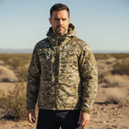 Men’s Tactical Insulated Utility Jacket with Hood & Multi-Pocket Design