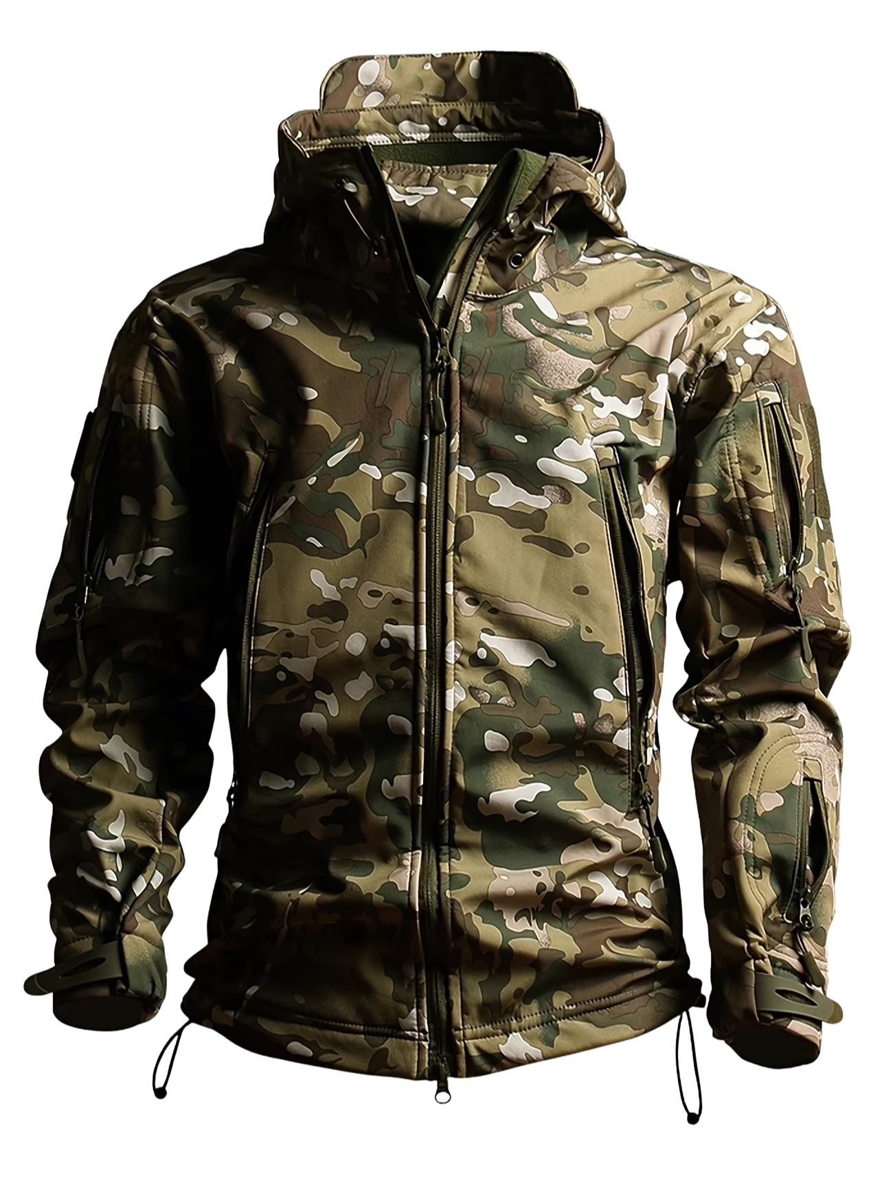Men's Tactical Jacket - Fleece-Lined - Camouflage