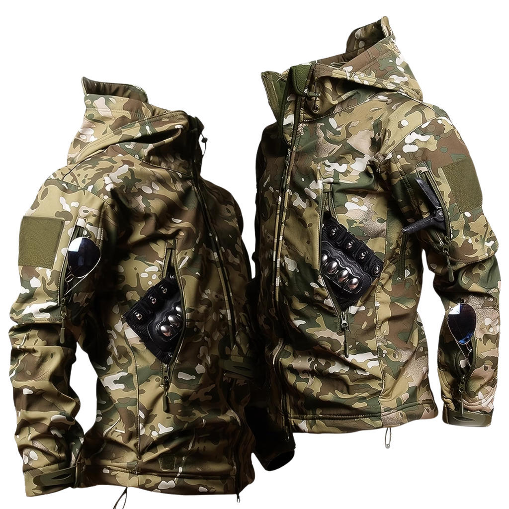 Men's Tactical Jacket - Fleece-Lined - Camouflage