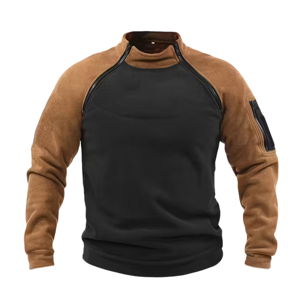 Men’s Tactical Knit Pullover – Ergonomic Fit, Zipper Details & Everyday Performance