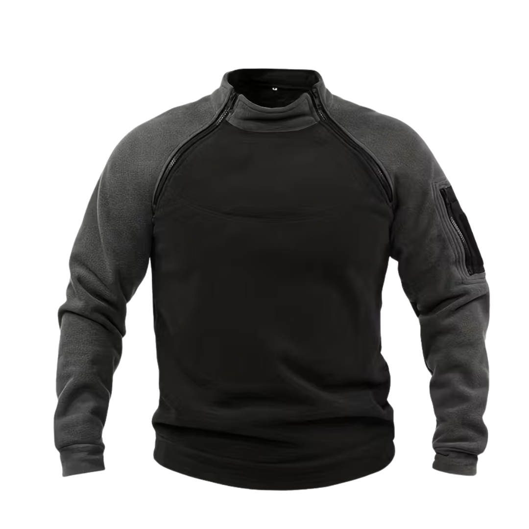 Men’s Tactical Knit Pullover – Ergonomic Fit, Zipper Details & Everyday Performance