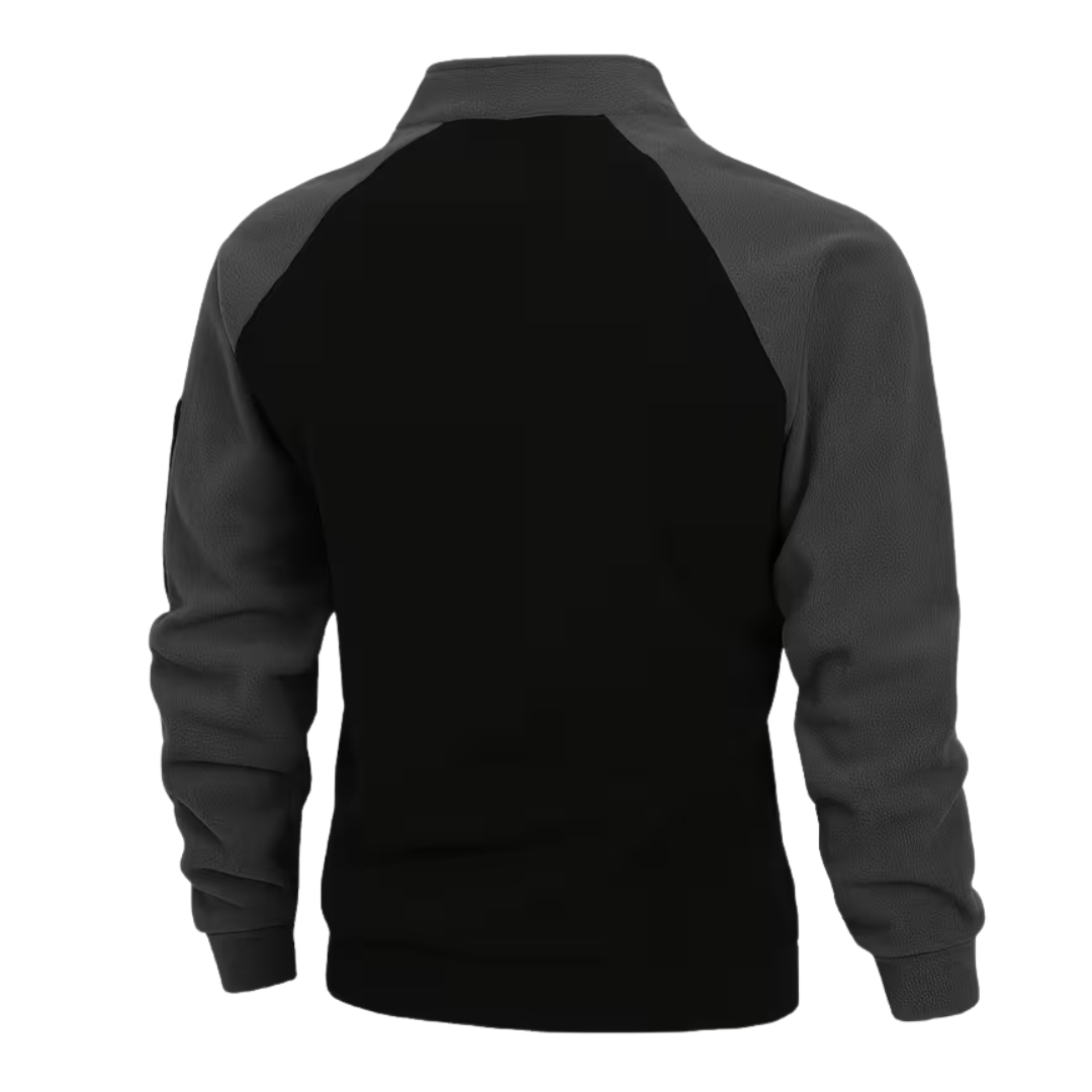 Men’s Tactical Knit Pullover – Ergonomic Fit, Zipper Details & Everyday Performance