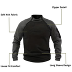 Men’s Tactical Knit Pullover – Ergonomic Fit, Zipper Details & Everyday Performance