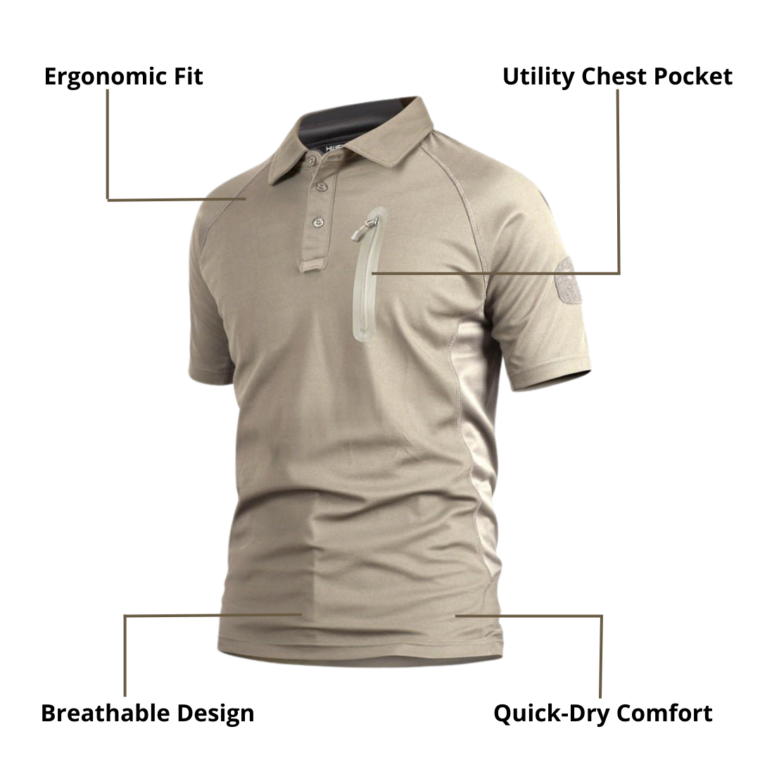 Men’s Tactical Short Sleeve Polo – Quick-Dry Comfort & Utility Fit