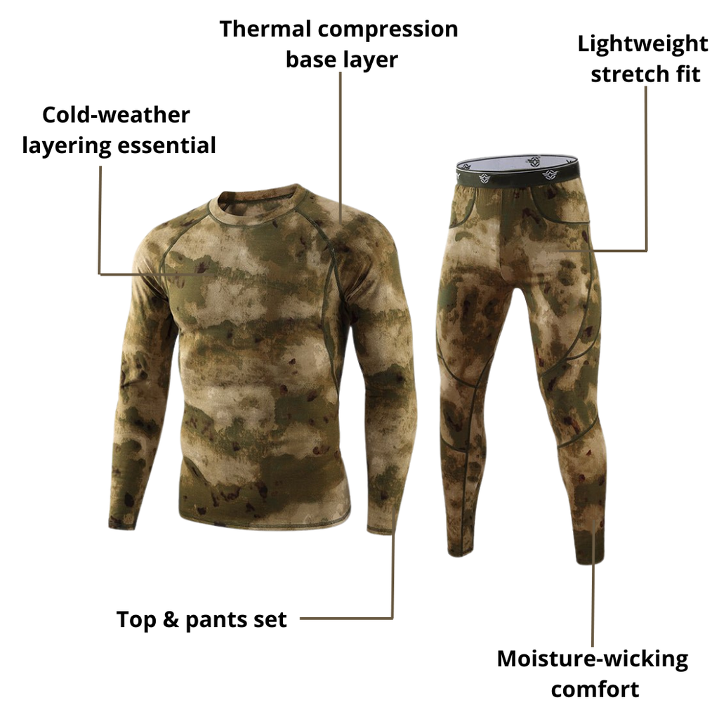 Men’s Tactical Thermal Base Layer Set – Compression Fit & Cold-Weather Comfort