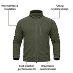 Men’s Tactical Thermal Fleece Jacket – Lightweight Warmth & Layering Comfort