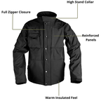 Men’s Tactical Utility Jacket – Stand Collar, Color-Block Panels & All-Season Performance