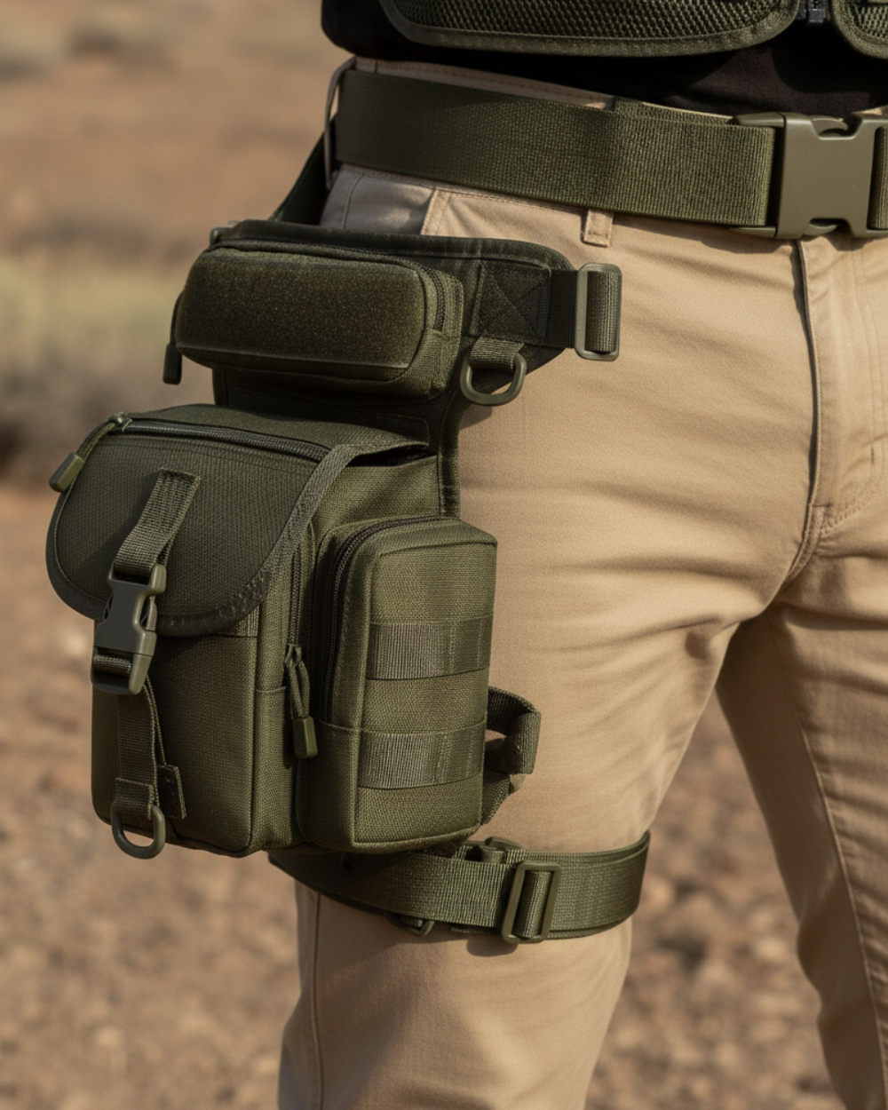 Men’s Tactical Thigh Bag – Modular Utility & On-the-Move Access