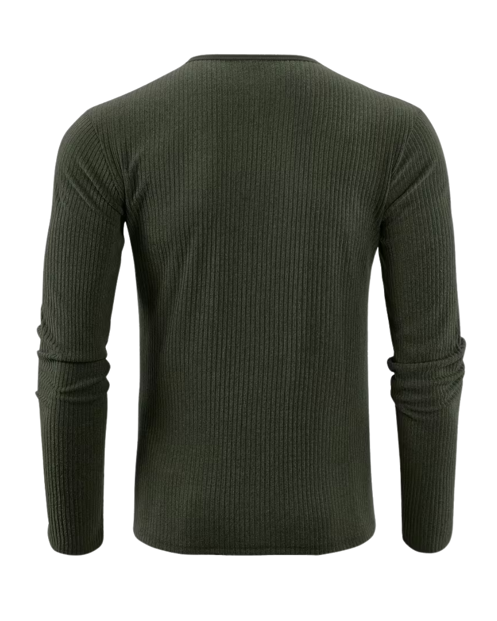 Men’s Henley Long-Sleeve Shirt – Ribbed Texture & Everyday Versatility