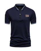 Men’s Casual Zip Polo Shirt – Stand Collar & Short-Sleeve Summer Wear