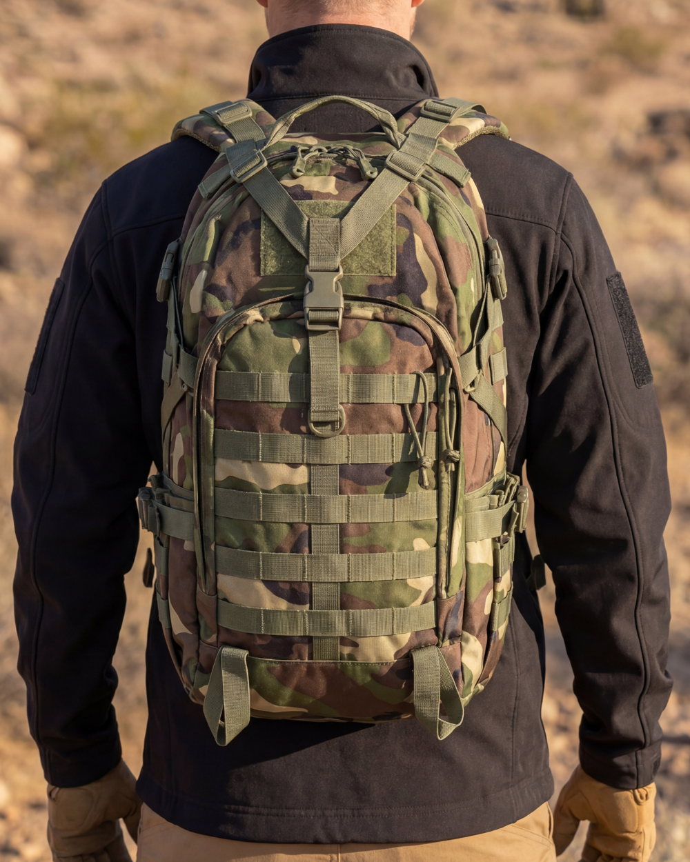 40L Tactical Outdoor Backpack – MOLLE Survival & Hiking Pack