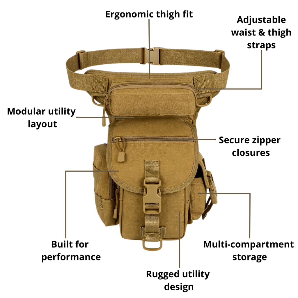 Men’s Tactical Thigh Bag – Modular Utility & On-the-Move Access