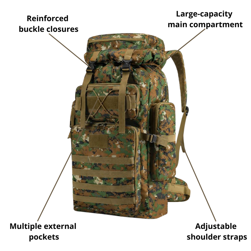 Tactical Outdoor Backpack – Large-Capacity Load Carry & Field Organization